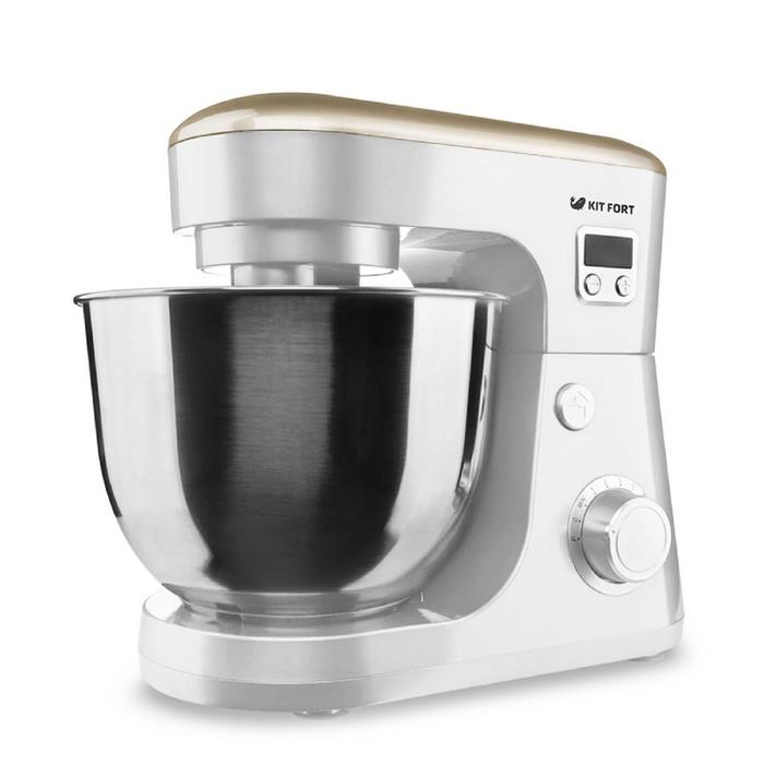 

Миксер Kitfort КТ-1308-2, планетарный, 600 Вт, 4.2 л, 3 насадки, дисплей, белый