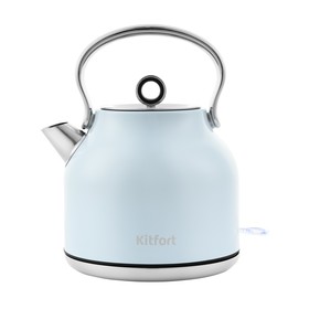 

Чайник электрический Kitfort КТ-671-3, металл, 1.7 л, 2200 Вт, голубой