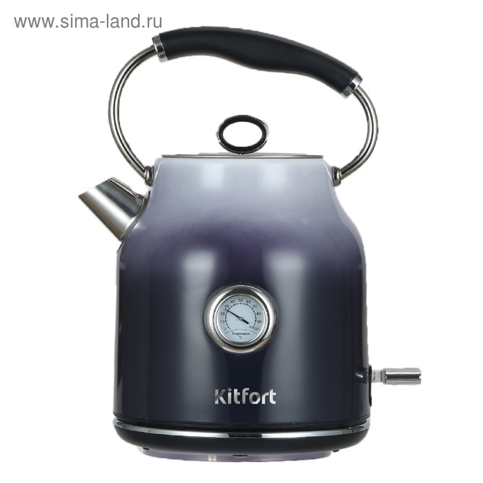 Чайник электрический Kitfort КТ-679-3, металл, 1.7 л, 2200 Вт, фиолетовый с градиентом