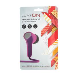 

Наушники LuazON, шоу-бокс, вакуумные, микрофон, покрытие софт тач, фиолетовые