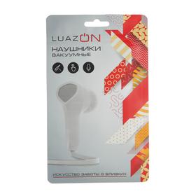 

Наушники LuazON, шоу-бокс, вакуумные, микрофон, покрытие софт тач, белые