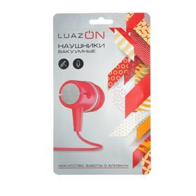 

Наушники LuazON, вакуумные, микрофон, красные