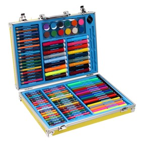 

Набор для рисования в деревянной коробке обтянутой пвх желтый