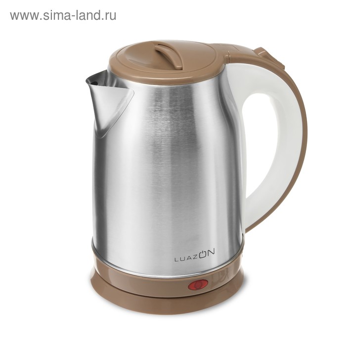 Чайник электрический LuazON LSK-1814, металл, 1.8 л, 1800 Вт, коричневый