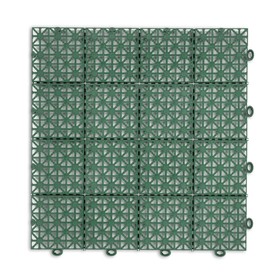 Модульное покрытие, 30 × 30 × 1,5 см, пластик, зелёный, 1 шт Ош