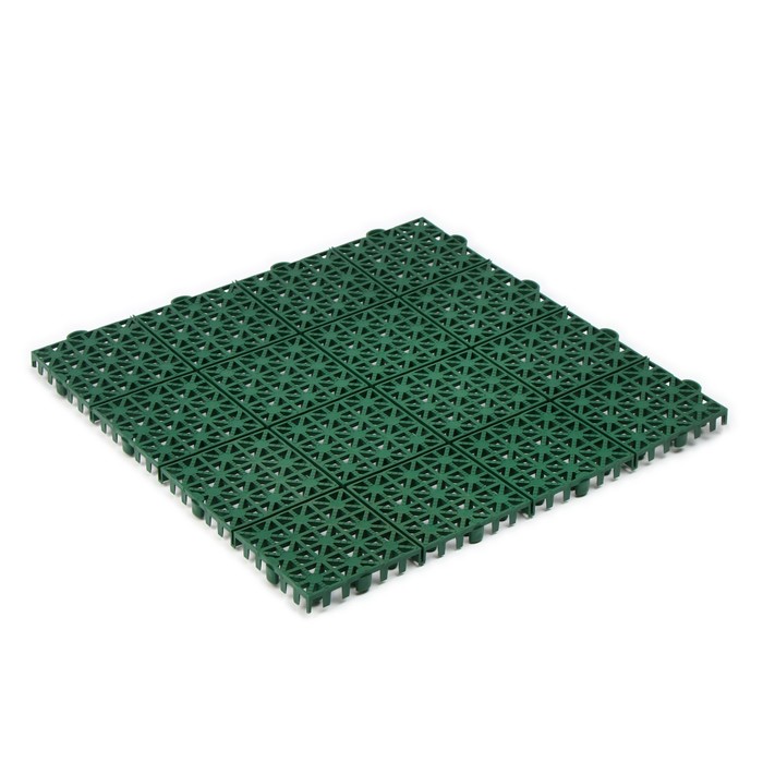 Модульное покрытие, 30 × 30 × 1,5 см, пластик, зелёный, 1 шт