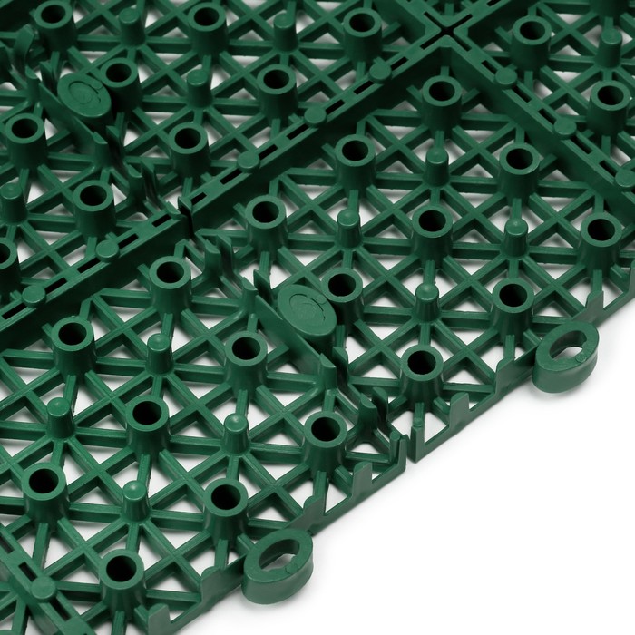 Модульное покрытие, 30 × 30 × 1,5 см, пластик, зелёный, 1 шт