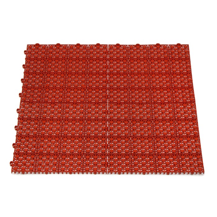 Модульное покрытие, 30 × 30 × 1.1 см, пластик, терракотовый, 1 шт.