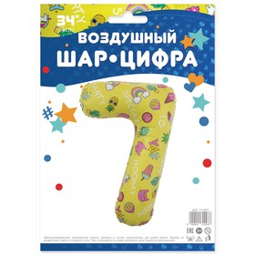 

Шар фольгированный 34" «Цифра 7»