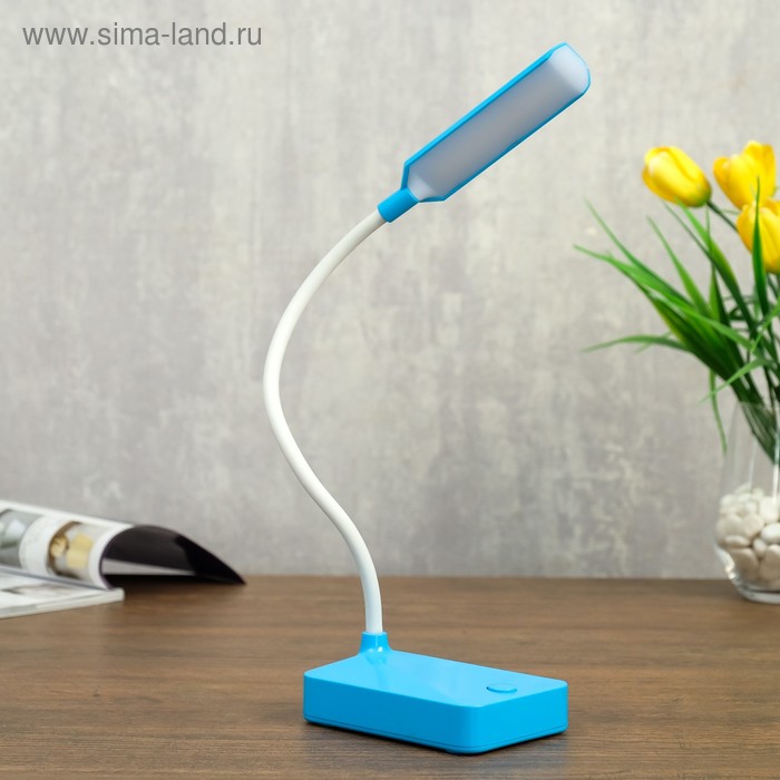 

Лампа настольная 79955/1 LED 2Вт USB батарейки 3АА синий 10х7х37 см RISALUX