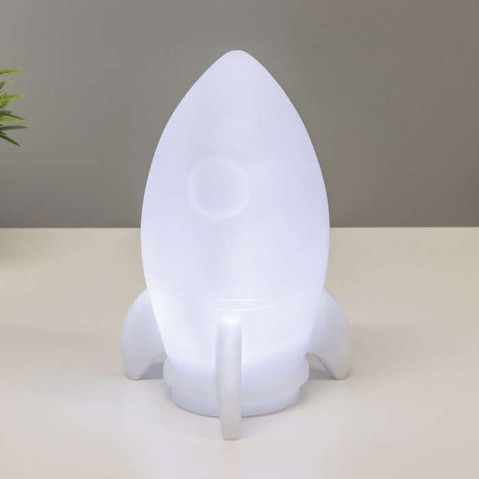 Ночник "Ракета" LED батарейки 3хLR белый фосфорный 10x9,8xx15,5 см 4761896