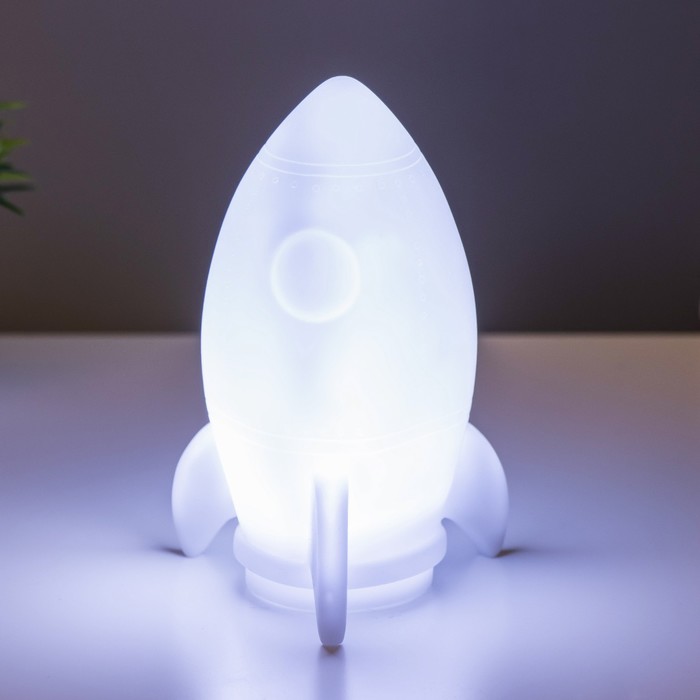 Ночник "Ракета" LED батарейки 3хLR белый фосфорный 10x9,8xx15,5 см 4761896