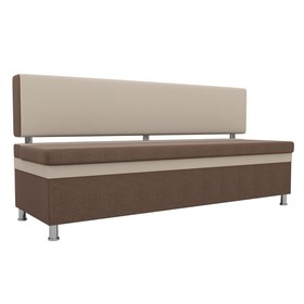 Кухонный прямой диван «Стайл», рогожка, цвет коричневый / бежевый