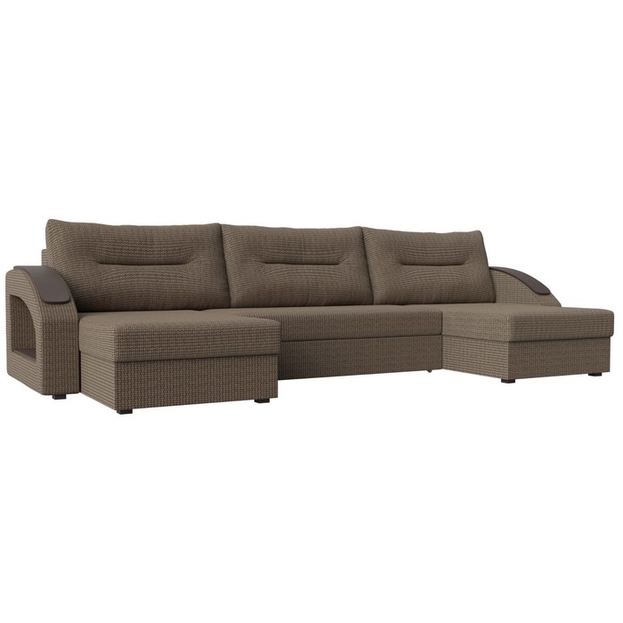 П-образный диван «Канзас», механизм еврокнижка, корфу, цвет коричневый п образный диван канзас корфу