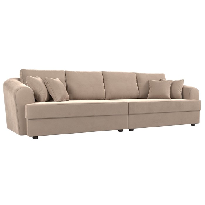 Прямой диван «Милтон», механизм еврокнижка, велюр, цвет бежевый диван прямой милтон next