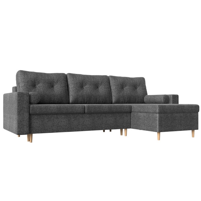 Угловой диван «Белфаст», механизм пантограф (тик-так), рогожка, цвет серый диван прямой белфаст механизм пантограф рогожка цвет серый