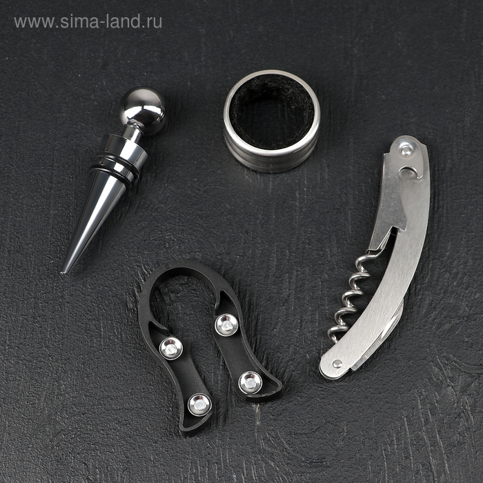 

Набор для вина «Кьянти», 4 прибора: кольцо, штопор, нож для фольги, пробка