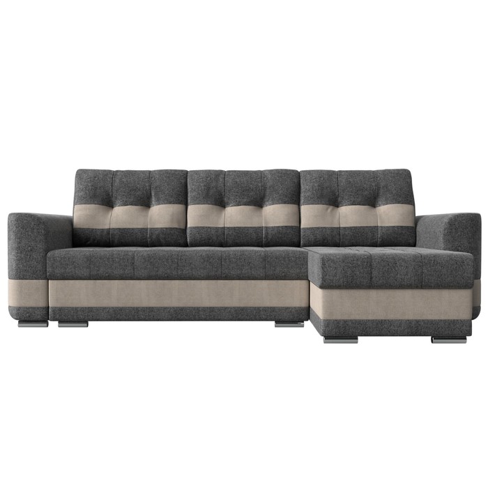 

Угловой диван «Честер», механизм еврокнижка, рогожка, цвет серый / бежевый