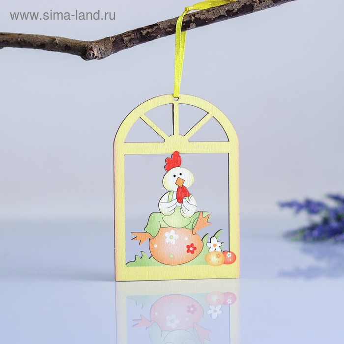 Интерьерные подвески  Сима-Ленд Подвеска «Петух на яйце» 0,3×8,5×12,5 см