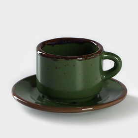 Кофейная пара Punto verde, чашка 80 мл, блюдце d=6 см