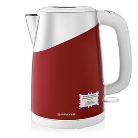

Чайник электрический BRAYER 1023BR-R, металл, 1.7 л, 2150 Вт, красный
