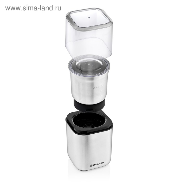 

Кофемолка BRAYER BR1180, 200 Вт, 70 г, нержавеющий корпус, серебристая