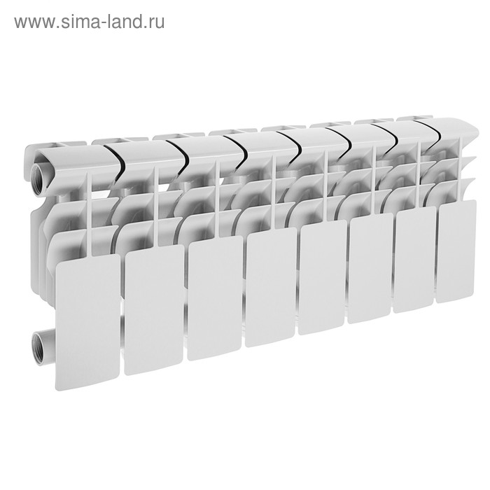 Радиатор алюминиевый Lammin ECO, 200 х 100 мм, 8 секций