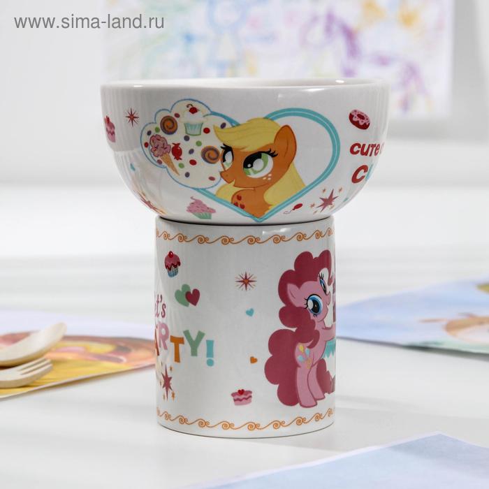 

Набор посуды детский Hasbro My Little Pony, 2 предмета: кружка 200 мл, миска 300 мл