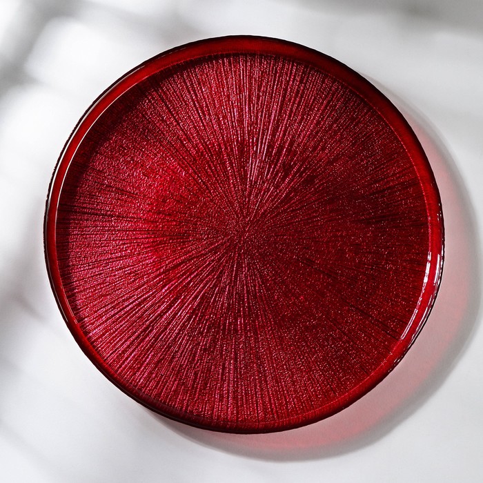Блюдо сервировочное «Кувшинка», d=28 см, цвет красный блюдо сервировочное patisserie d 32 2 см цвет прозрачный