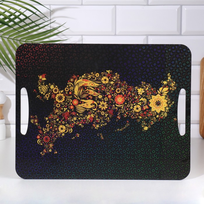 фото Разделочная доска-поднос "хохлома" 36х28 см дарим красиво