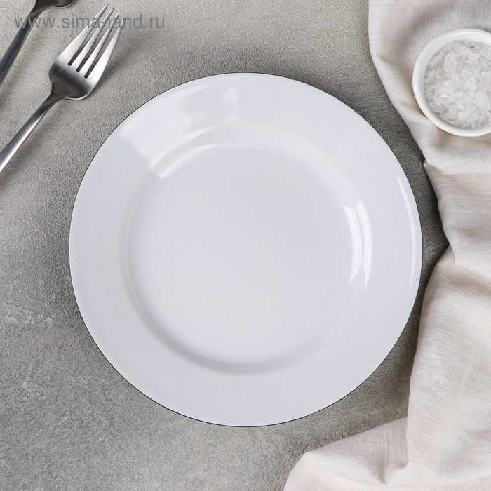 Тарелка фарфоровая «Палитра», d=20 см, белая тарелка фарфоровая идиллия d 20 см белая