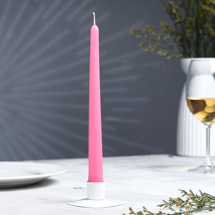 Свеча античная, 2,3х 24,5 см, 5 ч, 55 г, розовая свеча античная ароматическая вишня 2 3х 24 5 см 5 ч 55 г бордовая