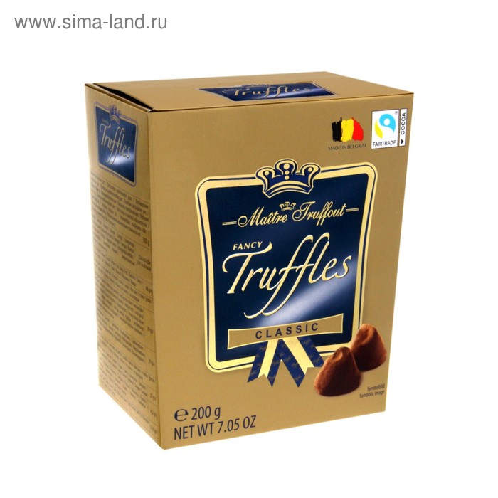  Трюфельные конфеты Fancy gold truffles, классические, 200 г