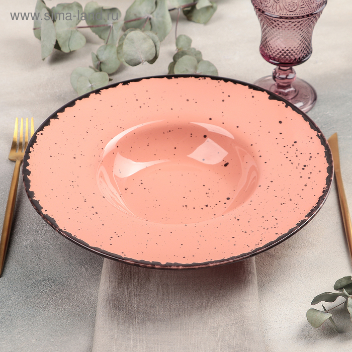 фото Тарелка для пасты topazio, 500 мл, d=29,5 см, цвет розовый хорекс