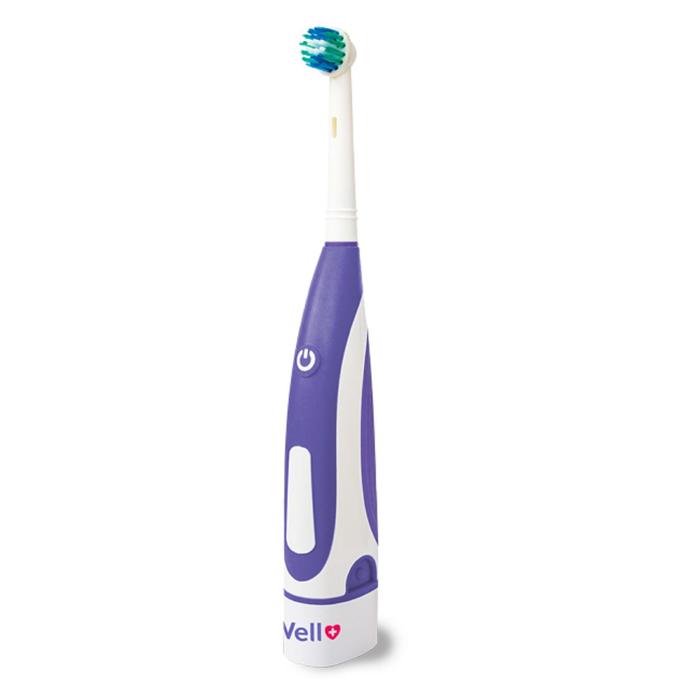 Электрическая зубная щётка B.Well PRO-810, 1 режим, таймер 2 мин, 2хАА, бело-фиолетовая