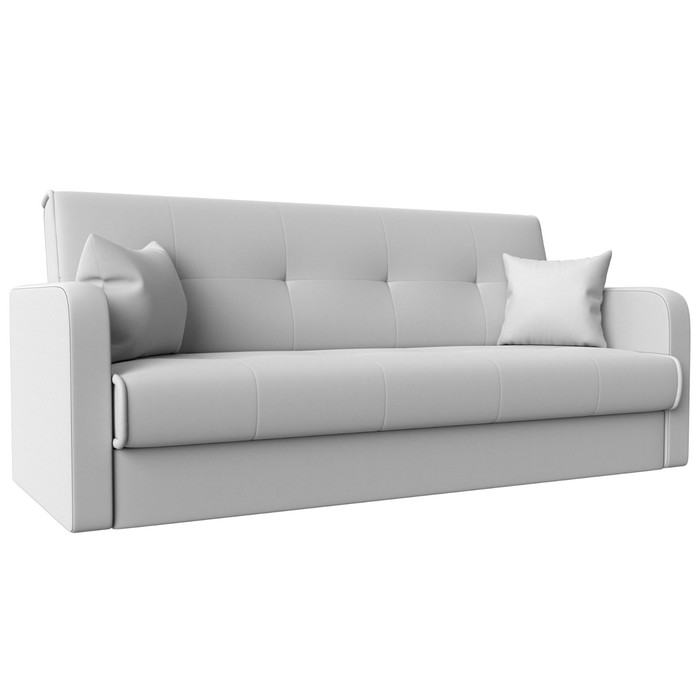 Прямой диван «Надежда», механизм книжка, экокожа, цвет белый 27675