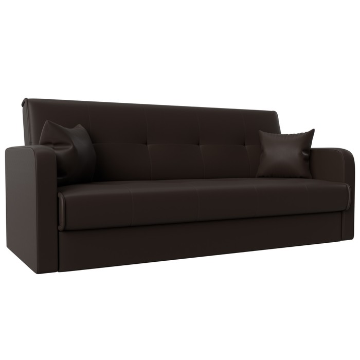 Прямой диван «Надежда», механизм книжка, экокожа, цвет коричневый 27675