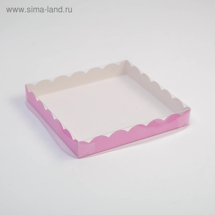 

Коробочка для печенья, розовая, 20 х 20 х 3 см