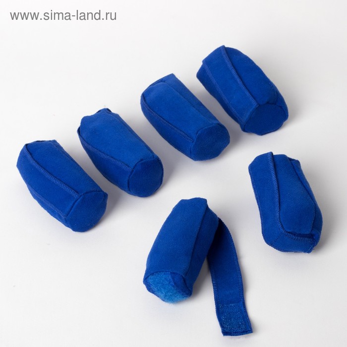 фото Бигуди ночные «локон», d = 4 см, 7,5 см, 6 шт, в косметичке, цвет синий valexa
