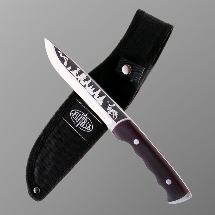 Нож охотничий Алтай сталь - 65х13, рукоять - дерево, 24 см туристический нож глухарь сталь aus8 рукоять дерево