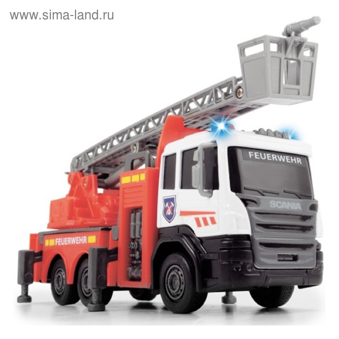 Пожарная машинка SCANIA die-cast, 17 см, световые и звуковые эффекты