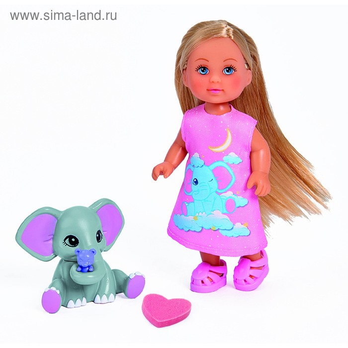 Кукла «Еви» 12 см, со слонёнком