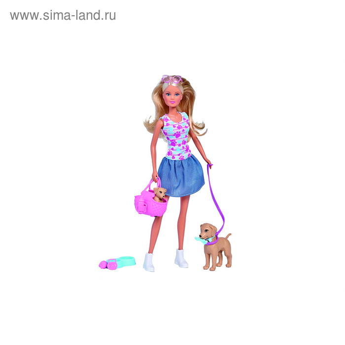Кукла «Штеффи», прогулка с питомцами, 29 см