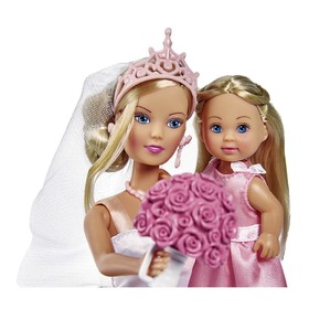 Набор: кукла «Штеффи и Еви», свадебный день, 29 см от Сима-ленд