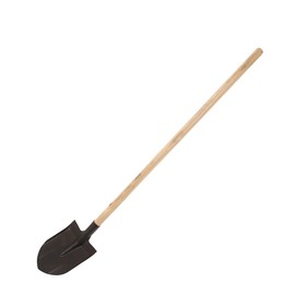 Лопата универсальная, деревянный черенок 1 сорта, цвет МИКС