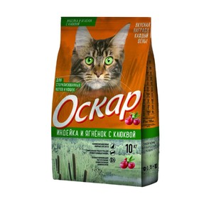 

Сухой корм "Оскар" для стерилизованных кошек, индейка/ягненок/клюква, 10 кг