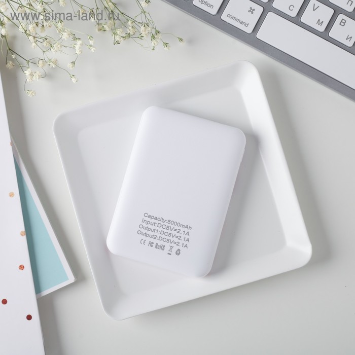 

Портативный аккумулятор «Shine bright» 5000 mAh, 2 USB-разъёма