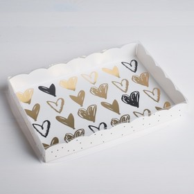 

Коробка для кондитерских изделий с PVC-крышкой Love, 22 × 15 × 3 см