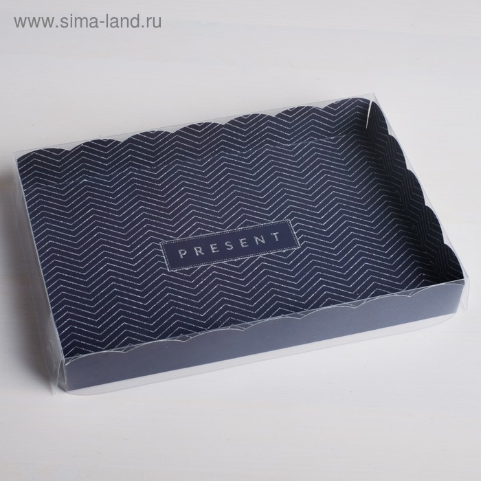 

Коробка для кондитерских изделий с PVC-крышкой Present, 22 × 15 × 3 см