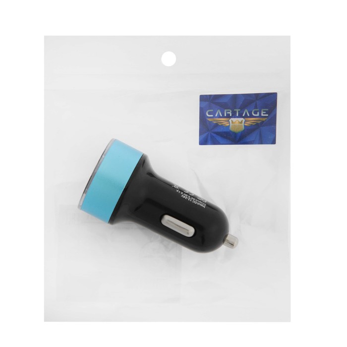 Автомобильный вольтметр, зарядное устройство Cartage 12-24 В, 2 USB 2А, микс